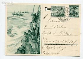 Європа Европа ^/--/^ Поштівка ІІІ Райх печатка Ляйпціґ 1937 р. ^_^^^ Почтовка III рейх печать Ляйпциг 1937 г. - фото фото фото
