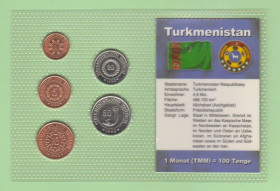 Туркменістан Туркменистан ^/--/^ Набор монет ТУРКМЕНИСТАН 1993 год блистер запайка пластик набір блістер ТУРКМЕНІСТАН ^_^^^ Набор монет ТУРКМЕНИСТАН 1993 год блистер запайка пластик набор блистер ТУРКМЕНИСТАН - фото фото фото