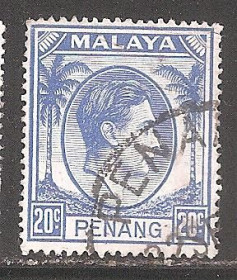 Малайзія Малайзия ^/--/^ Бр.Малайя   (Пенанг) 1952 Sc.15 гаш. ^_^^^ Бр.Малайя (Пенанг) 1952 Sc.15 гаш. - фото фото фото