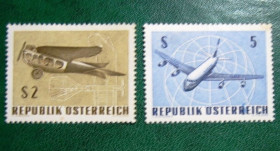 Транспорт Транспорт ^/--/^ Австрия  (1968) Самолёты. Авиация ^_^^^ Австрія (1968) Літаки. Авіація - фото фото фото