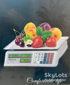 Кухонні ваги Кухонные весы ^/--/^ Весы торговые электронные Rainberg RB-310 до 55 кг со счетчиком цены ^_^^^ Ваги торгові електронні Rainberg RB-310 до 55 кг з лічильником ціни - фото фото фото