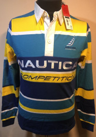 Футболки, майки Футболки, майки ^/--/^ Регбийка Nautica Competition Henessey Rugby Shirt  (size M) ^_^^^ Nautica Competition Henessey Rugby Shirt (Size M) - фото фото фото