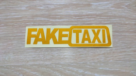 Наліпки, емблеми Наклейки, эмблемы ^/--/^ Наклейка на авто-мото FakeTaxi светоотражающая ^_^^^ Наклейка на авто-мото FakeTaxi світловідбивна - фото фото фото