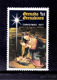 Мистецтво Искусство ^/--/^ NM Искусство . Гренада 1977 г MNH - Рождество ^_^^^ Гренада 1977 MNH - Різдво - фото фото фото