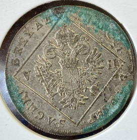 Австро-Угорщина Австро-Венгрия ^/--/^ Австро-Угорщина. 7 крейцерів 1802 р.       (А) ^_^^^ Австро-Венгрия. 7 крейцеров 1802 г. (В) - фото фото фото