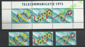 Південна Америка Южная Америка ^/--/^ Нидерл. Антиллы 1973 карта телекоммуникации 3 /--/ м.бл ^_^^^ Нідерл. Антілли 1973 карта телекомунікації 3 /--/ м.бл - фото фото фото
