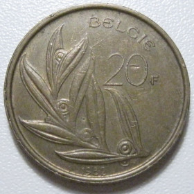 Бельгія Бельгия ^/--/^ Бельгія 20 франків 1982 року BELGIË #39712 ^_^^^ Бельгия 20 франков 1982 года BELGIË #39712 - фото фото фото