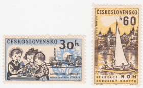 Чехословаччина Чехословакия ^/--/^ Чехословакия  1962 г..№ 1359‑1360 ** серия ^_^^^ Чехословаччина 1962 р. No 1359-1360 ** серія - фото фото фото