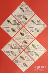Монголія Монголия ^/--/^ Монголия 1980 фауна насекомые Mi 1279-1285 тет-беш ^_^^^ Монголія 1980 фауна комахи Mi 1279-1285 тет-беш - фото фото фото