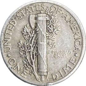 Обігові Обиходные ^/--/^ Дайм 1943 США серебро / срібло ^_^^^ Дайм 1943 США серебро / серебро - фото фото фото