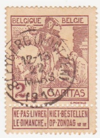 Бенілюкс Бенилюкс ^/--/^ Бельгия 1910  г. № 82 гашеная ^_^^^ Бельгія 1910 р. No 82 гашена - фото фото фото