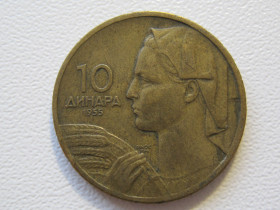 Югославія Югославия ^/--/^ Югославия 10 динаров 1955 года. Надпись &amp;quot;DINCIC F.M&amp;quot; #884 ^_^^^ Югославія 10 динарів 1955 року Напис &amp;quot;DINCIC F.M&amp;quot; #884 - фото фото фото