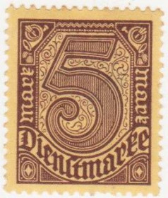 Веймарська республіка Веймарская республика ^/--/^ Германия 1920 г.№  33 * ^_^^^ Німеччина 1920 р. No 33* - фото фото фото