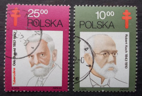 Історія та особистості История и личности ^/--/^ Польша 1982 г - 100-летие со дня открытия возбудителя туберкулеза ^_^^^ 1982 — 100-річчя від дня відкриття збудника туберкульозу - фото фото фото