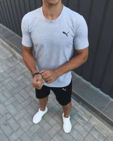 Шорти Шорты ^/--/^ Футболка Puma серая XXL ^_^^^ Футболка Puma сіра XXL - фото фото фото