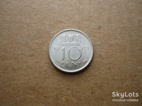 Нідерланди Нидерланды ^/--/^ Нидерланды 10 центов 1965 ^_^^^ Нідерланди 10 центів 1965 - фото фото фото
