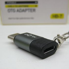 Акумулятори Аккумуляторы ^/--/^ OTG-адаптер переходник KLGO HB-7 Lightning на Type-C Premium Product ^_^^^ OTG-адаптер перехідник KLGO HB-7 Lightning на Type-C Premium Product - фото фото фото