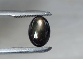 Сапфір Сапфир ^/--/^ Звездчатый сапфир черный  6.35 Ct  11.4 х 9 х 5.3 mm ^_^^^ Зірчастий сапфір чорний 6.35 Ct 11.4 х 9 х 5.3 mm - фото фото фото