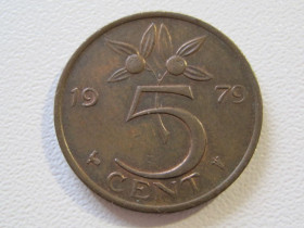 Нідерланди Нидерланды ^/--/^ Нидерланды 5 центов 1979 года #35118 ^_^^^ Нідерланди 5 центів 1979 #35118 - фото фото фото