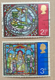 Великобританія Великобритания ^/--/^ Великобритания 1971 г - Витражи. Рождество, гаш ^_^^^ Великобританія 1971 - Вітражі. Різдво, гаш - фото фото фото