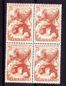 Балтійські країни Балтийские страны ^/--/^ EU  Нидерланды  1945 г  MNH  - квартблок ^_^^^ EU Нідерланди 1945 MNH - квартблок - фото фото фото