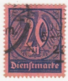 Веймарська республіка Веймарская республика ^/--/^ Германия  ( Рейх) 1922 г. №  72 гашеная ^_^^^ Німеччина (Рейх) 1922 р. No 72 гашена - фото фото фото