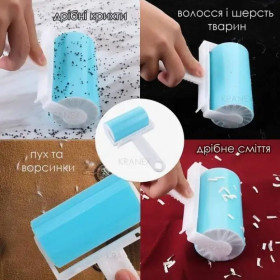 Інше Другое ^/--/^ Багаторазовий липкий ролик для чищення одягу, силіконовий ^_^^^ Многократный липкий ролик для чистки одежды, силиконовый - фото фото фото