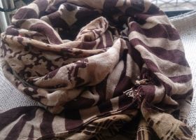 Шарфи, шалі Шарфы, шали ^/--/^ бежево коричневий шарф ^_^^^ бежево коричневый шарф - фото фото фото