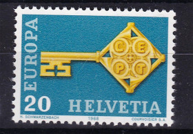 Швейцарія Швейцария ^/--/^ Швейцария / Helvetia  1961 г  MNH -  ЕВПРПА СЕПТ / EUROPA  CEPT - желтая флуоресценция ^_^^^ Швейцарія / Helvetia 1961 р MNH - ЄВПРПА СЕПТ / EUROPA CEPT - жовта флуоресценція - фото фото фото