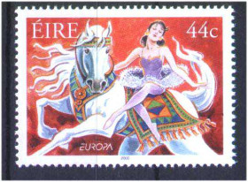 Ірландія Ирландия ^/--/^ ZM Ирландия 2002 г MNH 2 скана - серия - цирк ^_^^^ ZM Ірландія 2002 р MNH 2 скана - серія - цирк - фото фото фото