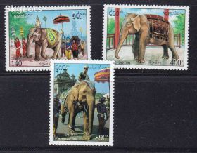 Фауна Фауна ^/--/^ NM Фауна  Лаос 1994 г MNH - слоны ^_^^^ NM Фауна Лаос 1994 MNH - слони - фото фото фото