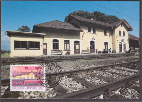 Європа Европа ^/--/^ Лихтенштейн 1997 ЖЕЛЕЗНАЯ ДОРОГА Ж-Д СТАНЦИЯ NENDELN ТРАНСПОРТ ПОЕЗДА СОСТАВЫ РЕЛЬСЫ КМ Mi.1156 ^_^^^ Ліхтенштейн 1997 Залізна дорога Ж-Д СТАНЦІЯ NENDELN ТРАНСПОРТ ПОЇЗА СОСТАВИ РЕЛЬСИ КМ Mi.1156 - фото фото фото