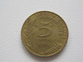 Франція Франция ^/--/^ Франция 5 сантимов 1978 года #16046 ^_^^^ Франція 5 сантимів 1978 року #16046 - фото фото фото