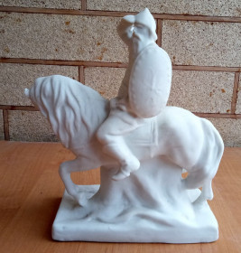 Статуетки, Скульптури, Фігурки, Фарфор Статуэтки, Скульптуры, Фигурки, Фарфор ^/--/^ Статуэтка &amp;quot;Илья Муромец в дозоре&amp;quot; бисквит Полонное Артель Керамик 1950-е ^_^^^ Статуетка &amp;quot; Ілля Муромець в дозорі &amp;quot; бісквіт Полонне Артель Керамік 1950-е - фото фото фото