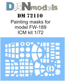 : : ^/--/^ Danmodel 72110 - маска для модели самолета FW-189   ( ICM 72291-72294 ) - 1/72 ^_^^^ Danmodel 72110 - маска для моделі літака FW-189 ( ICM 72291-72294) - 1/72 - фото фото фото