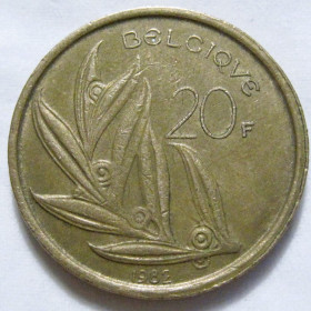 Бельгія Бельгия ^/--/^ Бельгія 20 франків 1982 року BELGIQUE #6 /--/ П /--/ 1758 ^_^^^ Бельгия 20 франков 1982 года BELGIQUE #6 /--/ П /--/ 1758 - фото фото фото