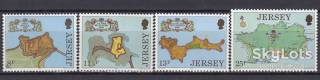Великобританія Великобритания ^/--/^ Джерси 1980 война армия карта укрепления Mi 212-215 MNH ^_^^^ 1980 — війна армія карта зміцнення Mi 212-215 MNH - фото фото фото