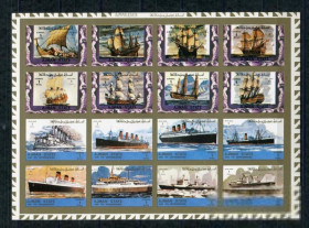 Транспорт Транспорт ^/--/^ Аджман  Ajman 1972 Mi 2861-2867 B Navy story MNH Cardboard Cv 33,- ^_^^^ Аджман Ajman 1972 Mi 2861-2867 B Navy story MNH Cardboard Cv 33 - фото фото фото