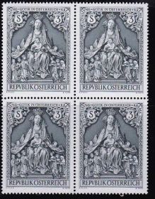 Європа Европа ^/--/^ ZM Австрия  1967 г   MNH - квартблок ^_^^^ ZM Австрія 1967 MNH - квартблок - фото фото фото