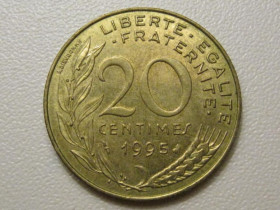 Франція Франция ^/--/^ Франция 20 сантимов 1995 года 38167 ^_^^^ Франція 20 сантимів 1995 38167 - фото фото фото
