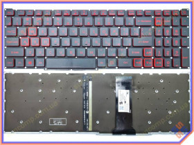 Клавіатури Клавиатуры ^/--/^ Клавиатура для ACER Nitro 5 AN /--/ 515-45 (RU Black без рамки с RED подсветкой) Оригинал ^_^^^ Клавіатура для ACER Nitro 5 AN /--/ 515-45 (RU Black без рамки з RED підсвічуванням) - фото фото фото