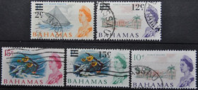Інше Другое ^/--/^ Багамские острова Елизавета II, Регата, Морская фауна 1965  Надпечатка нового номинала 1966 ^_^^^ Багамські острови Єлизавета II, Регата, Морська фауна 1965 Наддрук нового номіналу 1966 - фото фото фото