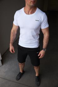 Шорти Шорты ^/--/^ Комплект мужской Reebok: футболка белая + шорты черные ^_^^^ Футболка біла + шорти чорні - фото фото фото