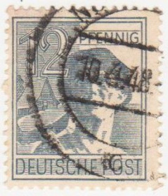Інше Другое ^/--/^ Германия ( Союзническая оккупационная зона) 1947 г. №  32 гашеная ^_^^^ Німеччина (Союзницька окупаційна зона) 1947 р. No 32 гашена - фото фото фото