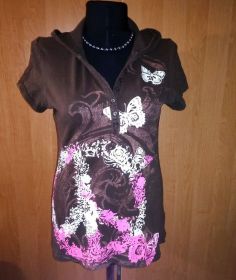 Футболки Футболки ^/--/^ Футболка 46-48 /--/ р.Arizona коричневая с капюшоном ^_^^^ Футболка 46-48 /--/ р.Arizona коричнева з капюшоном - фото фото фото