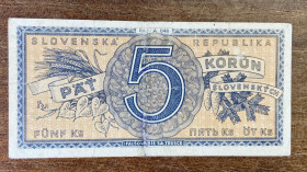 Словаччина Словакия ^/--/^ Словаччина. 5 крон 1939–1945 рр. ^_^^^ Словаччина. 5 крон 1939-1945 рр. - фото фото фото