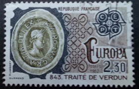 Франція Франция ^/--/^ Франция 1982 Европа 2,30 F, история, гашеная ^_^^^ 1982 Європа 2,30 F, історія, гашена - фото фото фото
