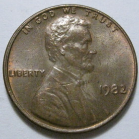 Обігові Обиходные ^/--/^ США 1 цент 1982 року 41262 ^_^^^ США 1 цент 1982 года 41262 - фото фото фото