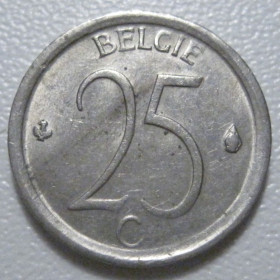 Бельгія Бельгия ^/--/^ Бельгія 25 сантимів 1969 року Belgie 42328 ^_^^^ Бельгия 25 сантимов 1969 года Belgie 42328 - фото фото фото