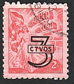 Острівні держави Островные государства ^/--/^ Куба  (1953) Надпечатка ^_^^^ Куба (1953) Наддрук - фото фото фото
